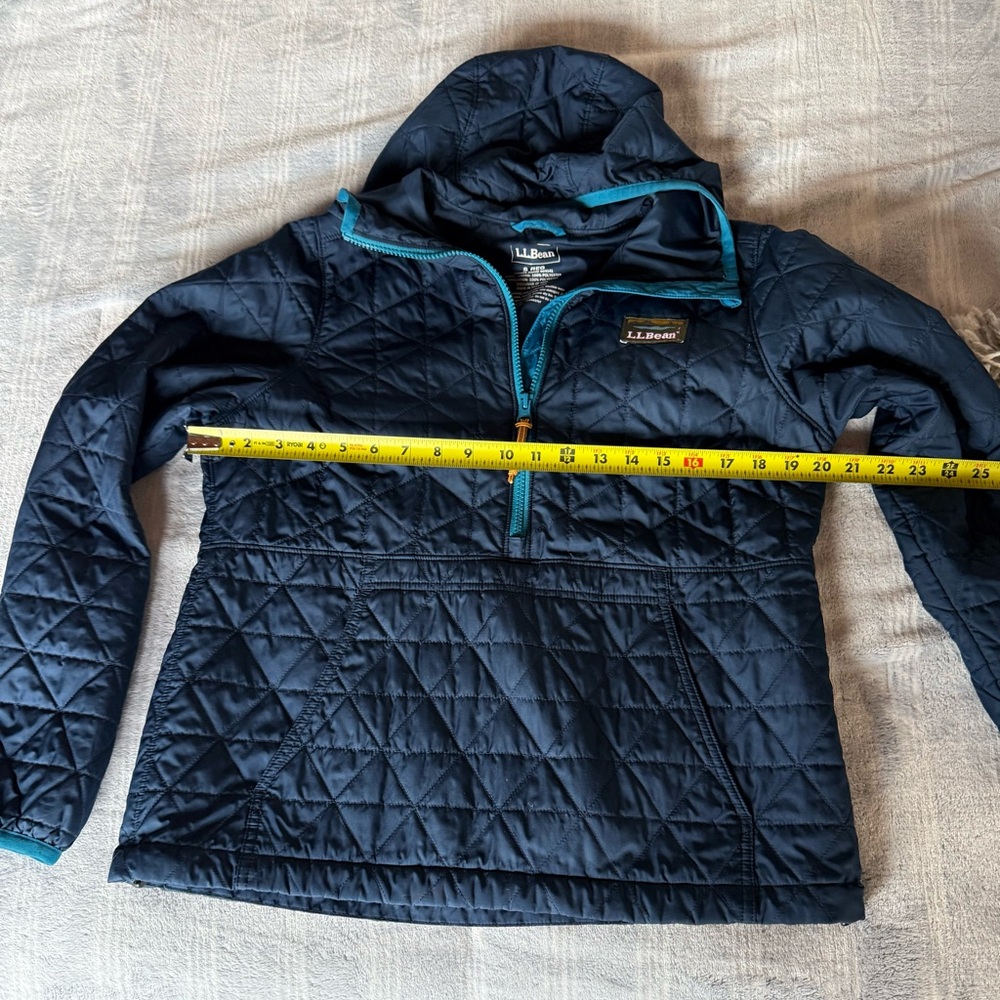 L.L. Bean Quilted Jacket - Navy with Teal Accents